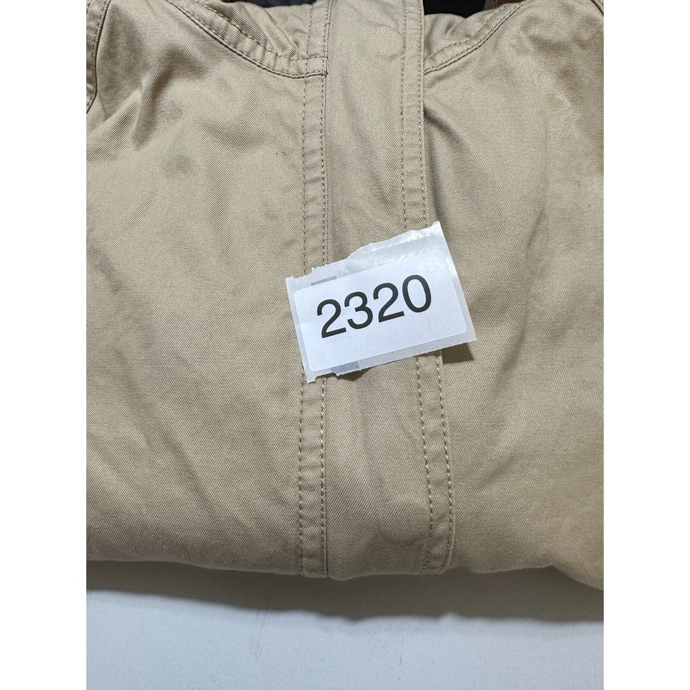 J. Crew Trench Coat Beige Women's 8 Cotton Long Sleeve Full Zip Hooded - Picture 10 of 10